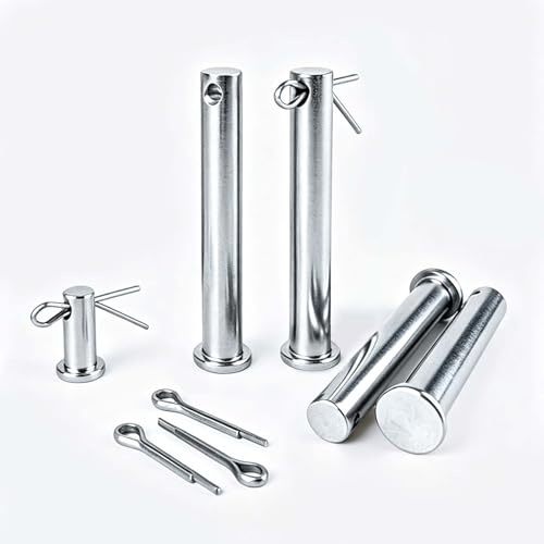 SHBAOCH M8 Steckbolzen mit Federstecker M8x70mm Einloch Splintbolzen, 20PC Verzinkter Stahl Sicherungsbolzen Gabelbolzen für Industrie Maschinenbau Anhänger Scharnier Möbel