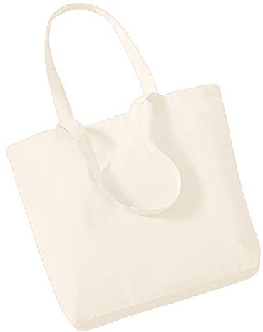 Westford Mill Organic Einkaufstasche aus Baumwolle, 16 Liter (2 Stück/Packung) (Einheitsgröße) (Natur)