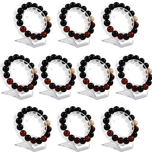sccsport 10 x transparenter Schmuckständer für Armbänder, Armreif-Organizer, aus Acryl, für Armbänder, Halsbänder