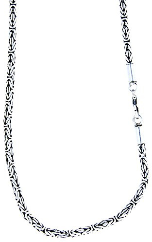 Kiss of Leather Edle Königskette aus 925 Sterling Silber, 3 mm dick, 45-65 cm (55)