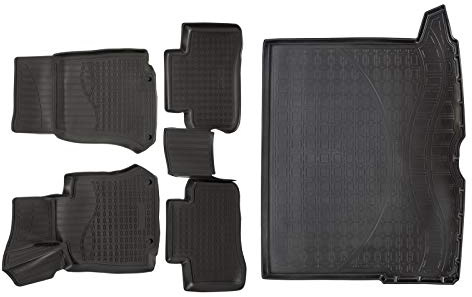 J&J AUTOMOTIVE | Allwetter TPE Gummimatten + Kofferraumwanne Set Für GLC X253 ab 2015, Antirutsch, Passgenau, Rand 2-4cm, Schwarz