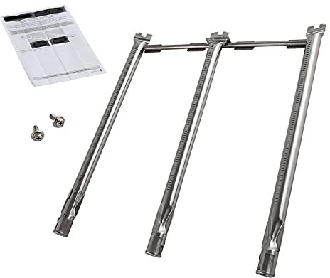 WELL GRILL 69787 Edelstahl Brenner Gasgrill für Weber Spirit I & II 300 Serie, Spirit E310 E320 E330 S310 S320 S330 mit Fronttasten, 45,3cm Brennerrohr Ersatzteile