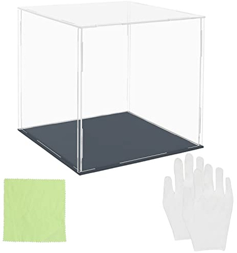Belle Vous Präsentations-Set aus transparentem Acryl – 20 x 20 x 20 cm – große Aufbewahrungsbox aus Plexiglas zum Schutz von Figuren, Spielzeug, Minifiguren, Sammlerstücke und Modelle