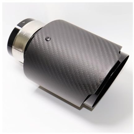 Tubo Scappamento Universal Car Matte in Fibra di Carbonio Punta del Silenziatore Sistema di Scarico Tubo Silenziatori Ugello Dritto in Acciaio Nero per Akrapovic Tubo Terminale Scarico