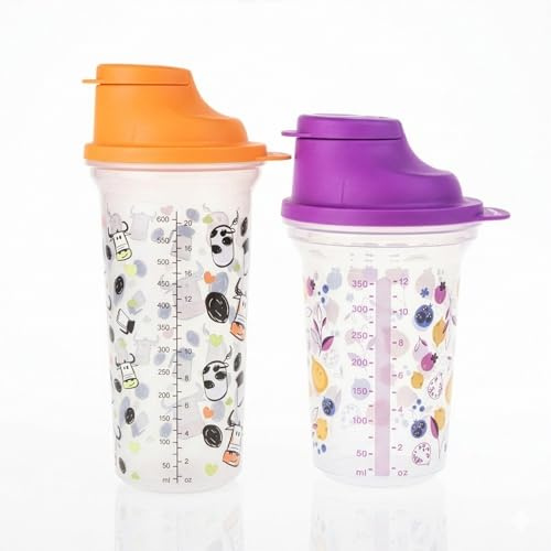 TUPPERWARE Mix-Fix Shaker 1x 600ml Shaky BEERE + 1x 350ml BEERE Shake-It + Kugelschreiber metallic Touchpen