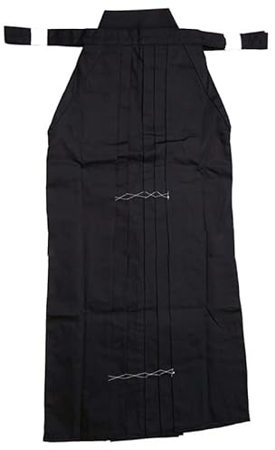 Baolixy Japan Kendo Aikido Hapkido Martial Arts Clothing Sportswear Hakama for Mens Women Traditional Clothing (Black, XL-180cm)