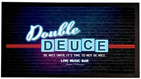 Double Deuce Tapis de bar effet néon V2