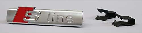 Audi 8P4853736A2ZZ Schriftzug S-Line Kühlergrill Emblem Clip Plakette Logo, nur Stoßfänger Standard (PR-Code 2JB), nur Modelljahr 2004-2008