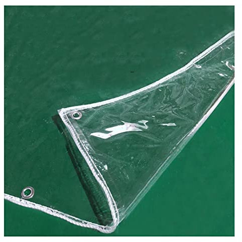 QWEASDF Bâche Transparente avec Oeillets, Bâche Imperméable en PVC, Renforcée Résistant À La Déchirure Bâche De Protection Étanche, pour Jardin Gazebo Serre,Personnalisable,3x6m/9.8x19.6ft