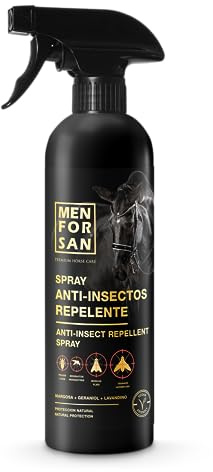 MENFORSAN Spray repellente per insetti, 500ml | Con margosa, geraniolo e lavandina | BIO, 100% naturale | CURA DEL CAVALLO PREMIUM