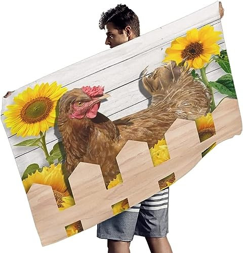 Strandtuch Tier Hahn Badetuch Strandlaken Handtücher 3D Druck Für Kinder Handtücher Microfaser Handtuch Für Fitness Reisen Sport Outdoor Yoga 150 X 200 cm -6G3S+R8N