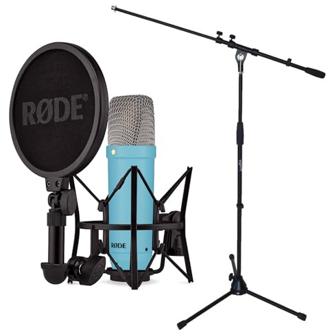 Rode NT1 Signature Blue Studio-Mikrofon Blau + keepdrum Mikrofonständer