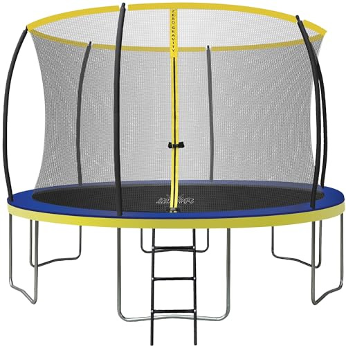 Nouveauté 2024 Zero Gravity Trampoline d'extérieur Ø 244, 305, 366, 427 cm - Trampoline de Jardin certifié TÜV, échelle Incluse - résistant aux tempêtes en 5 Minutes - vidéo de Montage