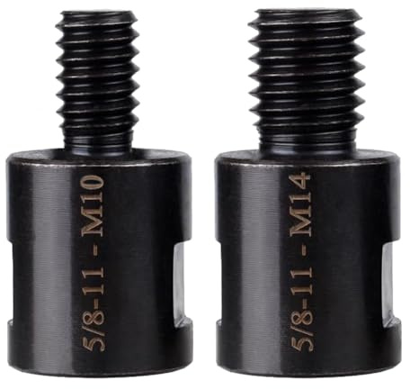 Saipor 2Pcs Angle Grinder Converter Adapters 5/8-11 Female to M14/M10 Male | Angle Grinder Attachments Adapter Interface Connector Thread Adapter for Angle Grinder Polisher Drill Bit Connecting Tool