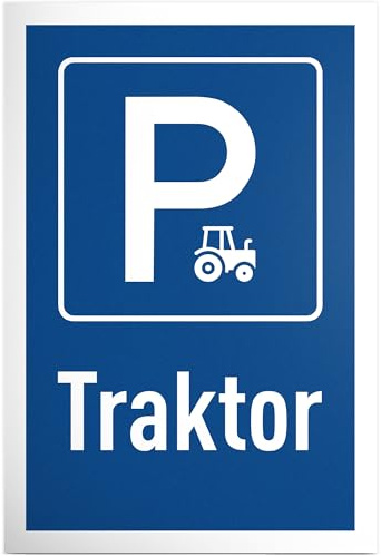 DankeDir! Parkplatz Traktor - 30 x 20 cm Schild Kunststoff - Lustiges Hinweisschild für Traktorfahrer - Geschenkidee für Landwirte - Wetterfeste Deko für Hof und Scheune