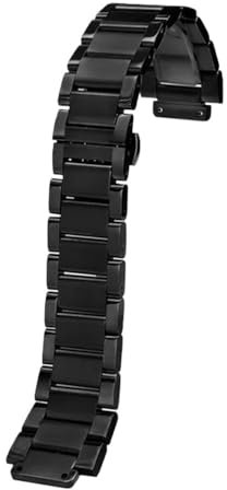AMAUPCKCA for Hublot Yubo Uhrenarmband Big Bang Classic Fusion Herren Damen Armband aus massivem Edelstahl 27 mm * 19 mm 21 * 13 mm 24 * 17 mm(Black,24-17mm)