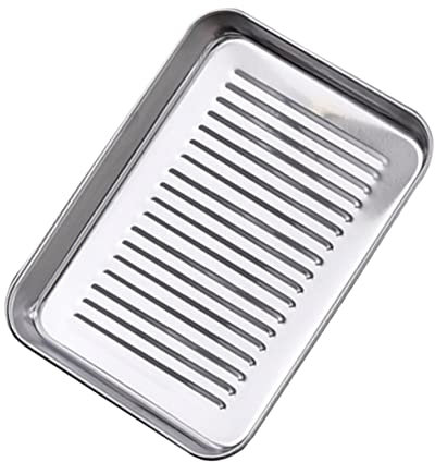 Cabilock Teglia da Forno in Acciaio Inox Teglia Riutilizzabile per Uso Quotidiano Vassoio da Portata Professionale per Cucina