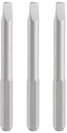 QUARKZMAN 3 Stück 3,0 mm Dreieck Schraubendreher Bit Set Magnetisch Bitsatz | Dreieckiger Kopf Hex Bits, S2 Stahl, 5/32 Zoll Sechskantschaft, 45mm/1, 77 Zoll Länge, Für Elektroschrauber