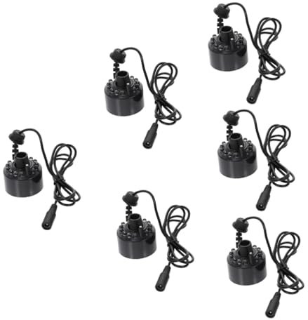Cabilock 6 Pz Per Acquari Macchina Del Lampada Fontana Leggero All'aperto Giardino Roccioso Piccolo Produttore Di Nebbia In Piedi Piscina Spray Uv Black Abs