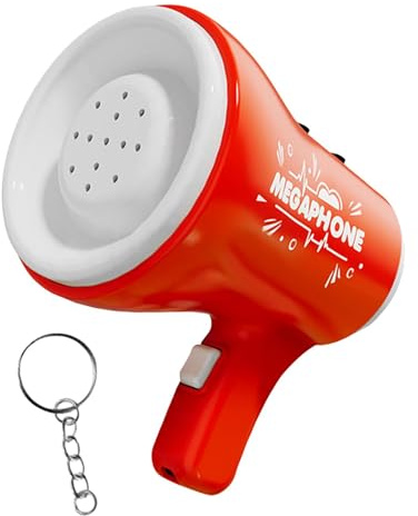 Milageto Megaphone -Lautsprecher tragbarer Megaphone Bullhorn Party bevorzugt den Lautsprecher -Lautsprecher Handheld -Verstärker für Bohrer -Cheerleader, Rot