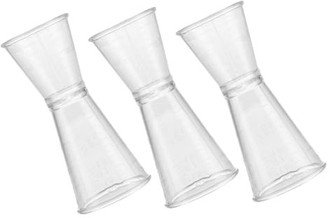 LAPYAPPE 3piezas Jigger Para Coctelería Vaso Medidor De Plástico Doble Cara Para Barman Resistente y Práctico