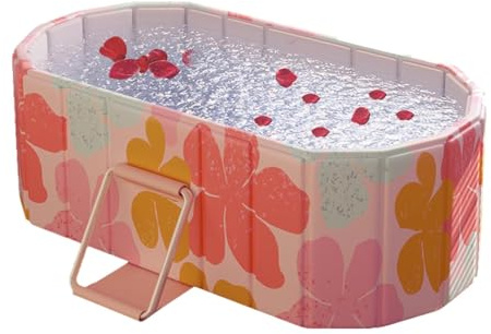 Baignoire pliable – Grande baignoire isotherme | Accessoire de salle de bain familiale, baignoire de trempage pliable pour athlètes | Seau de bain à glace pour campings en plein air | Baignoire de