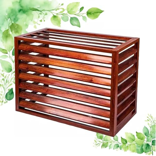 Dnowegas cubierta aire acondicionado aluminio L100*W50*H70(1.5P) rejilla aire acondicionado exterior protección de equipos proteger contra hojas, ramas, nieve, granizo mayor privacidad