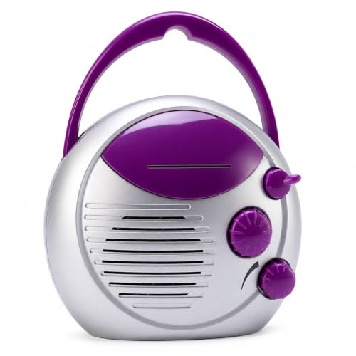 Duschradio, IPX4 wasserfestes Badezimmer Radio mit AM FM Empfang und Lautsprecher tragbares Radio für Dusche Küche und Outdoor