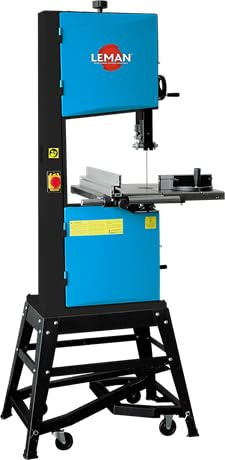 LEMAN - Sierra de Cinta para Madera Profesional SRU356 con Volante de 356 mm, Hoja 2630 mm y Motor 1100W