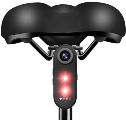 Bewinner Telecamera per Bici con Luce di Coda, Fotocamera da Azione Sportiva HD 1080p, Telecamere Posteriori del Ciclismo per Esterni con Monte, IPX6, Angolo di Larghezza 140 °, 5000MAH