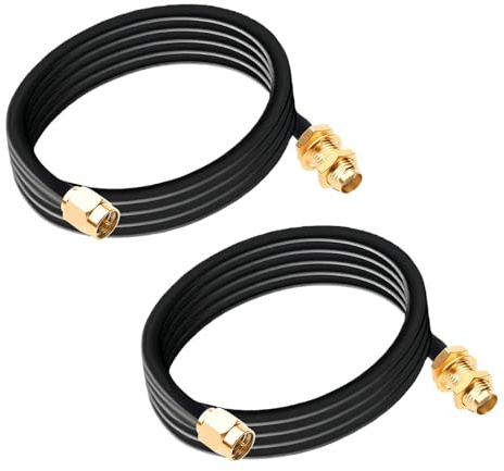 2 unidades de cable SMA macho hembra 5G GSM GPS coaxial RG174 alargador antena para puerta de enlace de router móvil, módem 4G, cámara, receptor de radio amateur ADS-B RTL-SDR, antena de radio