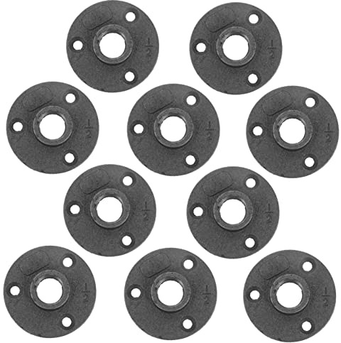 HAMPPLIES 10piezas Brida De Suelo Decorativa Para Muebles De Hierro Maleable Bridas Retro Base Fija Para Estanterías y Decoración De Hogar