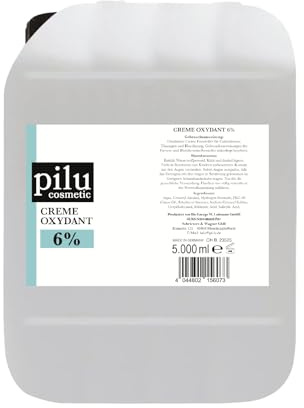 pilu cosmetic Cream Oxydant 5 000 ml 6 % Utvecklare I Väteperoxid för hårfärg, hårfärg, blundring, avfärgning I Cream Developer