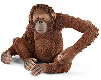 Schleich WILD Life | Orang-Utan Weibchen 14775 | 6 x 8 x 6 cm | Spielfigur ab 3 Jahren | detailgetreue Tierfiguren | detailgetreue Tierfigur | Geschenk für Jungen und Mädchen