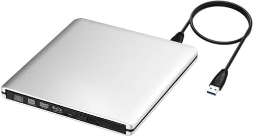 USB 3.0 and USB C Aluminium External Blu-Ray DVD Writer for Allen 2012 to 2019 MacBook Pro Air and Windows 7/8/10 Linxus Laptops
