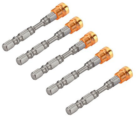 5pcs PH2 Drywall Bit Set Screwdriver Bits Set S2 Steel Magnetic Cross Head PH2 Screwdriver Bits 1/4inch Shankfor Drywall Screws(Yellow)