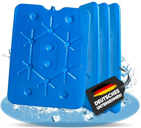 NEMT 4X Flacher Kühlakku 800 ml Kühlakkus 25 x 32,5 x 1,5 cm Kühlelemente Kühltasche Kühlbox