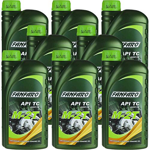8x1 Liter FANFARO M-2T Universal 2-Takt API TC Motorrädöl Zweitakt Motoröl Öl