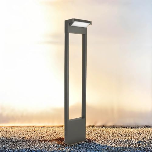 Licht-Erlebnisse LED Außenleuchte Anthrazit IP65 eckig H:78cm 4000K 720lm Garten Terrasse Wegeleuchte MOLENVELD