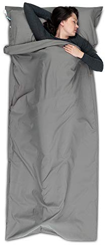 EAZY CASE Mikrofaser Hüttenschlafsack, Schlafsack Inlay geignet als Reiseschlafsack oder Bettdecke, Ultra Leichter Schlafsack für das Handgepäck auch als Decke für Hotel, Hostel oder Backpacking