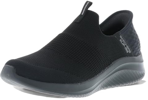 Skechers Women's Ultra Flex 3.0 Cozy Streak Sneaker, Black Knit Trim, 4.5 UK