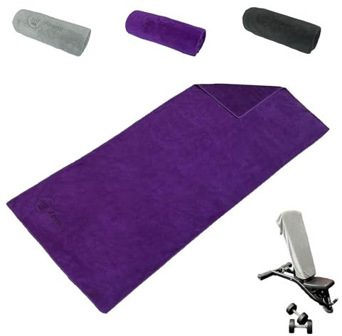 PASA Fitness Sport Handtuch Mikrofaser 120x60cm – Saugstark, Flauschig & Schnelltrocknend - Ideal für Sport/Fitnessstudio, Reisen, Strand, Wellness & Yoga (Lila/Purple)