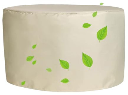 HUJZJY Gartenmobel Abdeckung Wasserdicht Rund 140x50cm, Abdeckhaube für Gartenmöbel Rund, Schwerlast Oxford Gewebe Schutzhülle Abdeckplane, für Gartenmöbel Sets Sofa Tische