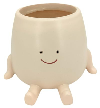 Hugsweet Hängende Blumentöpfe Mit Schaukel Gesicht, Schaukel Gesicht Pflanztopf Topfkopf Pflanzgefäß, Niedliche Gesicht Sukkulenten Pflanztopf, Niedlicher Blumentopf Mit Lächeln-Gesicht Und Schaukel