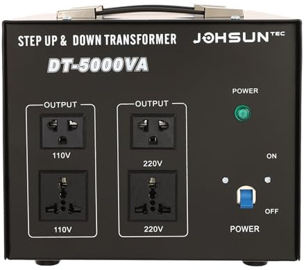 Transformateur 5000 Watt Adaptateur d'alimentation Convertisseur de tension 220V à 110V Convertisseur de Régulateur de Tension Montante et Baisse Transformateur Transformateur de Courant 5000Watt 110V