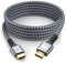 looyotul 4k Cavo Hdmi 10m Ultra Alta Velocità Cavo 2.0 HDMI 4K@60HZ 3D ARC Placcato Oro Connettore Ethernet Audio Video Ritorno HDMI per UHD TV Monitor Laptop PS4/PS5 ect.(Argento) ﻿