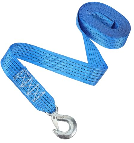 JECOMPRIS Windengurt 600.00 X 5.00 X 0.10 cm Aus Polyesterfasern Mit Stahlteil Zur Sicheren Befestigung Anhängerwindengurt Für Boot Auto Anhänger Ladung Sichern Beladen Und Entladen