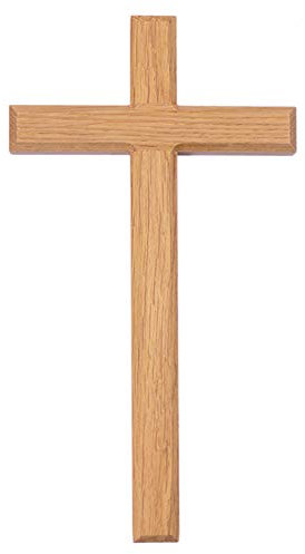 Fritz Cox Wandkreuz aus Holz | heimisches Eichenholz | mit Messingöse zum Aufhängen | deutsche Handarbeit (ohne Christuskörper, 25cm)