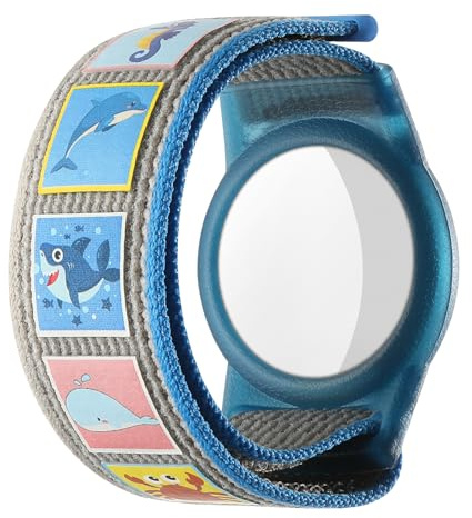 Barnarmband för AirTag, Air Tag Justerbart Armband Mjukt Klockarmband för Småbarn Baby Barn Barn (Ocean)