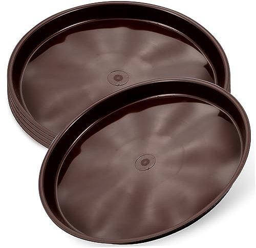 TINEASUR Lot De 5 Plateaux pour Pot De Fleurs en Plastique Robuste 26 Cm Soucoupe pour Pot De Fleurs D'intérieur Et D'extérieur Protection Sols Jardinage Maison